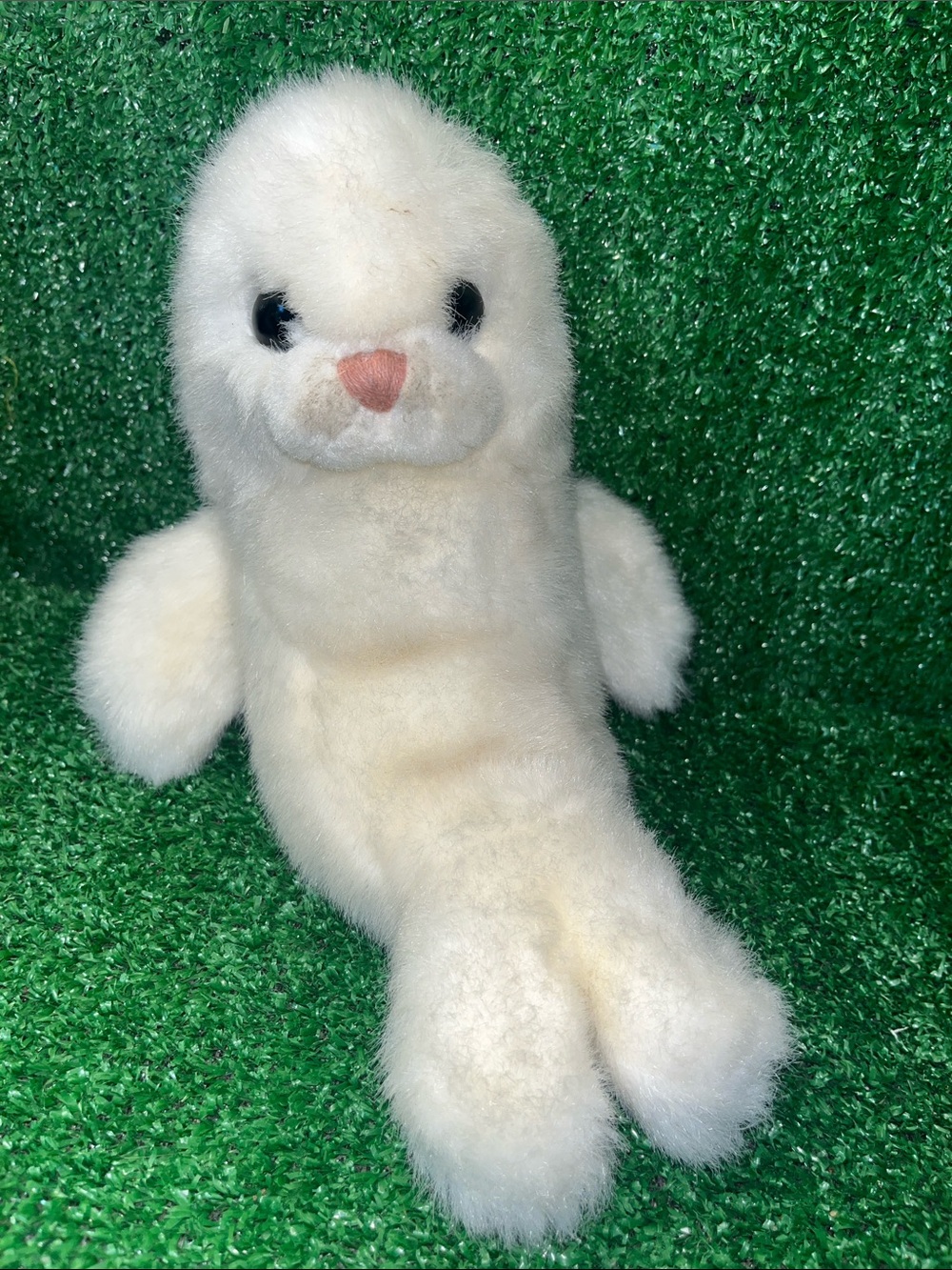 Ty 1997 Misty The Seal Plush White Pink Nose Vintage Stuffed Sea Animal Toy